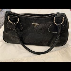 Prada black leather bag